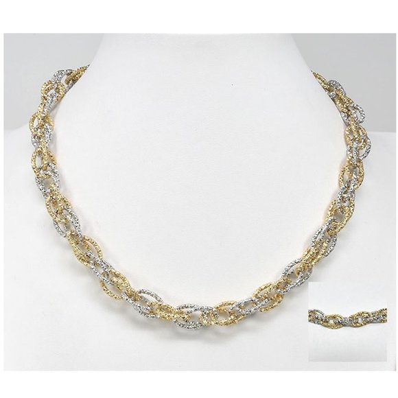 Gold and Silver Double Link Chain - Picture 4 of 6